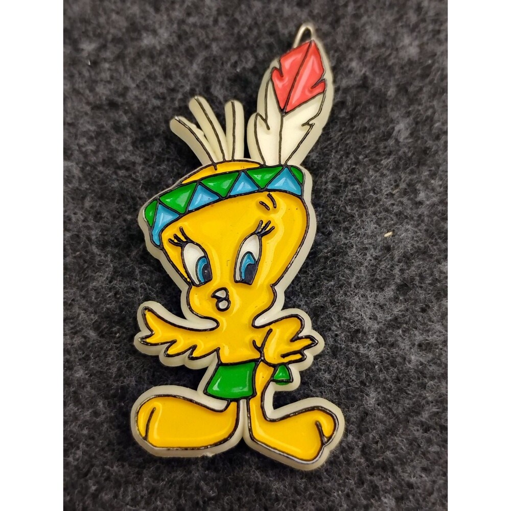 Vintage Tweety Bird Native American Indian Warner Bros Small Barrette